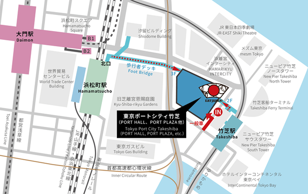 電車でのアクセスマップ